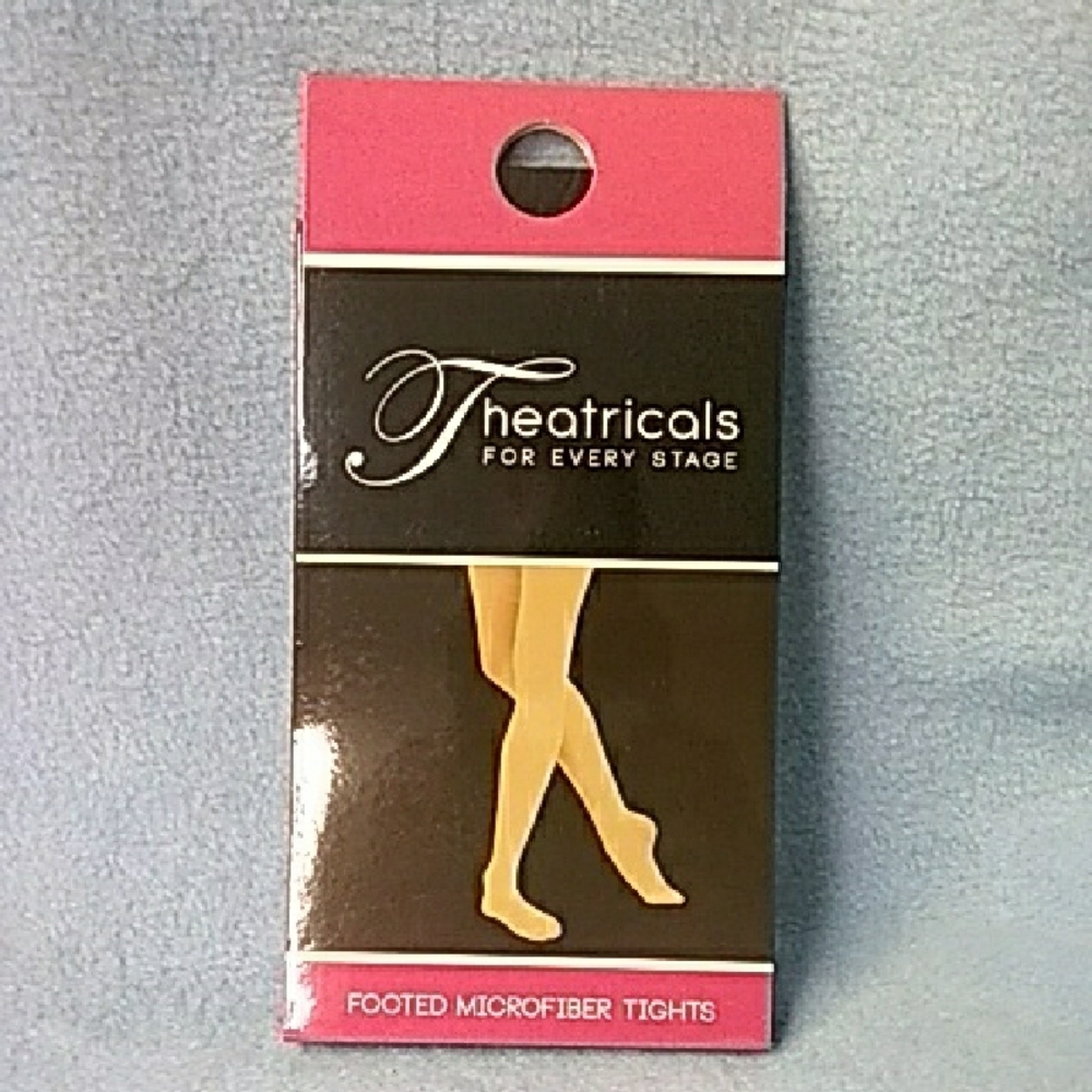 Footed Microfiber Tights - Black